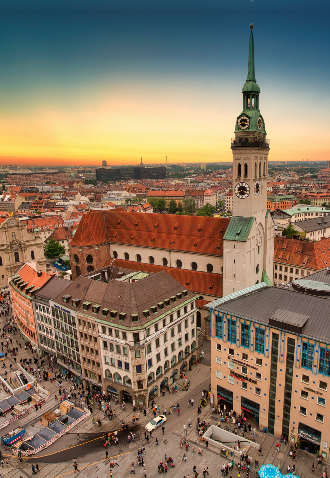 Our team working together in a modern office environment